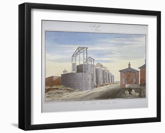 View of Gas Works in Pocock Street, Southwark, London, 1826-G Yates-Framed Giclee Print