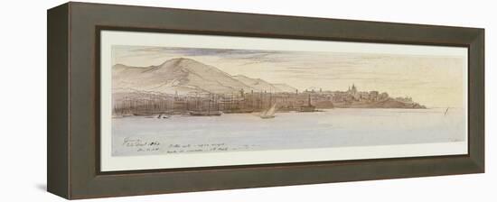 View of Genoa, 1864-Edward Lear-Framed Premier Image Canvas