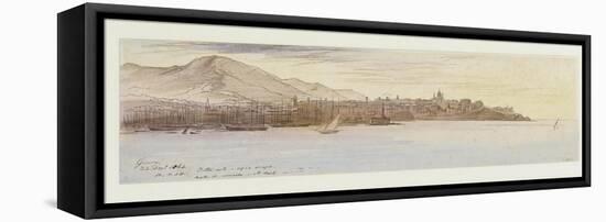 View of Genoa, 1864-Edward Lear-Framed Premier Image Canvas