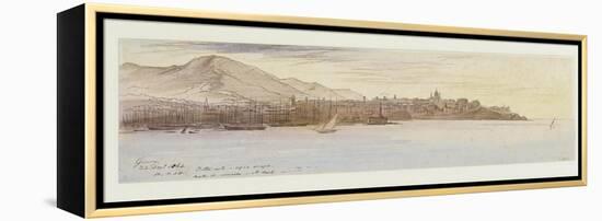 View of Genoa, 1864-Edward Lear-Framed Premier Image Canvas