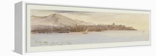 View of Genoa, 1864-Edward Lear-Framed Premier Image Canvas