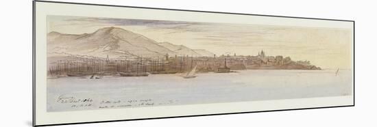 View of Genoa, 1864-Edward Lear-Mounted Giclee Print