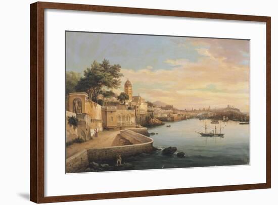 View of Genoa from the Gardens of Palazzo Doria Pamphilj-Pasquale Domenico Cambiaso-Framed Giclee Print