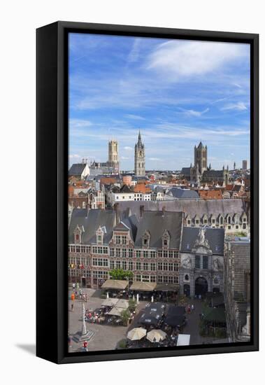 View of Ghent, Flanders, Belgium, Europe-Ian Trower-Framed Premier Image Canvas