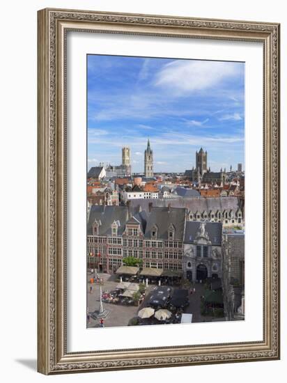 View of Ghent, Flanders, Belgium, Europe-Ian Trower-Framed Photographic Print