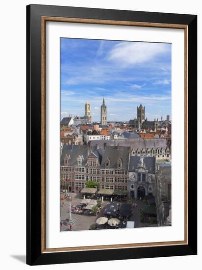 View of Ghent, Flanders, Belgium, Europe-Ian Trower-Framed Photographic Print