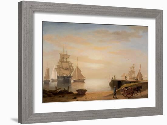 View of Gloucester Harbor, 1852-Fitz Henry Lane-Framed Giclee Print