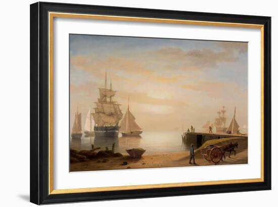 View of Gloucester Harbor, 1852-Fitz Henry Lane-Framed Giclee Print