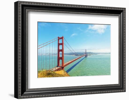 View of Golden Gate Bridge, San Francisco, California, North America-Marco Simoni-Framed Photographic Print