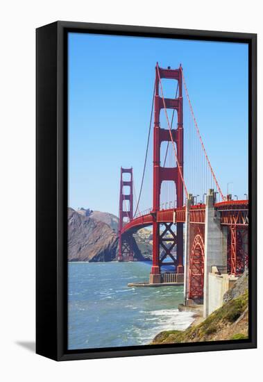 View of Golden Gate Bridge, San Francisco, California, North America-Marco Simoni-Framed Premier Image Canvas