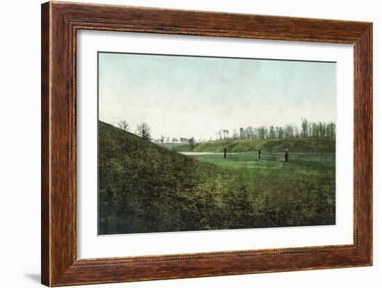 View of Golfers Playing at Inverness Club - Toledo, OH-Lantern Press-Framed Art Print