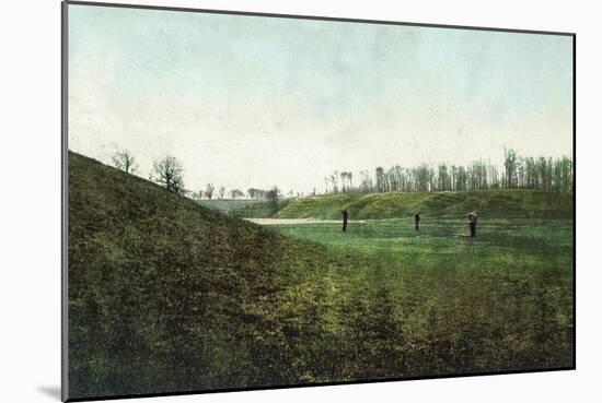 View of Golfers Playing at Inverness Club - Toledo, OH-Lantern Press-Mounted Art Print