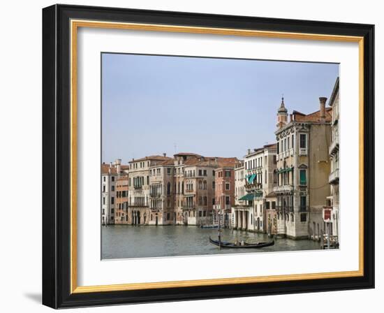 View of Gondola on the Grand Canal, Venice, Italy-Dennis Flaherty-Framed Photographic Print