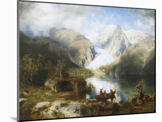 View of Gosau Lake near Salzburg-August Wilhelm Leu-Mounted Giclee Print