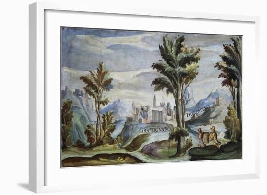 View of Graffignano, 1592-Tarquinio Ligustri-Framed Giclee Print