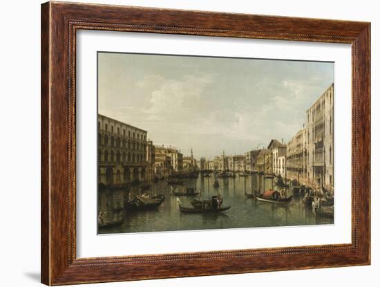 View of Grand Canal with the Palazzi Foscari and Moro Lin-Bernardo Bellotto-Framed Giclee Print