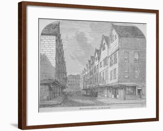 View of Great Winchester Street, City of London, 1850-null-Framed Giclee Print