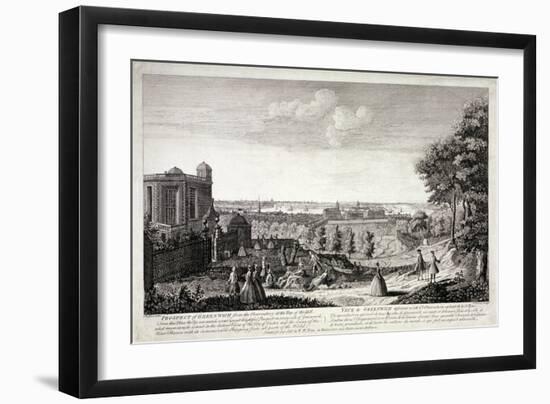 View of Greenwich from the Hill in Greenwich Park, London, C1750-S Torres-Framed Giclee Print