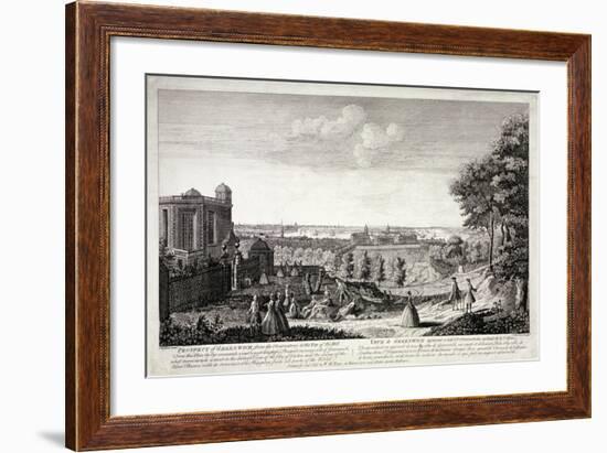 View of Greenwich from the Hill in Greenwich Park, London, C1750-S Torres-Framed Giclee Print