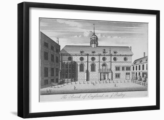 View of Grocers' Hall at Time it Housed Bank of England, City of London, 1730-null-Framed Giclee Print