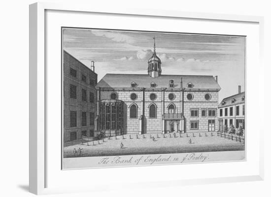 View of Grocers' Hall at Time it Housed Bank of England, City of London, 1730-null-Framed Giclee Print