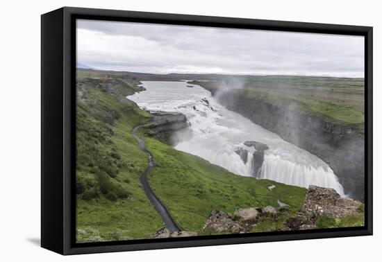 View of Gullfoss (Golden Waterfall) on the Hvita River, Iceland, Polar Regions-Michael Nolan-Framed Premier Image Canvas