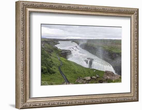 View of Gullfoss (Golden Waterfall) on the Hvita River, Iceland, Polar Regions-Michael Nolan-Framed Photographic Print