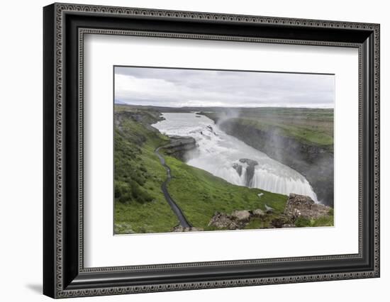 View of Gullfoss (Golden Waterfall) on the Hvita River, Iceland, Polar Regions-Michael Nolan-Framed Photographic Print