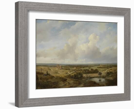 View of Haarlem-Andreas Schelfhout-Framed Art Print