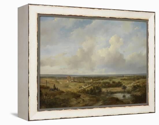 View of Haarlem-Andreas Schelfhout-Framed Stretched Canvas