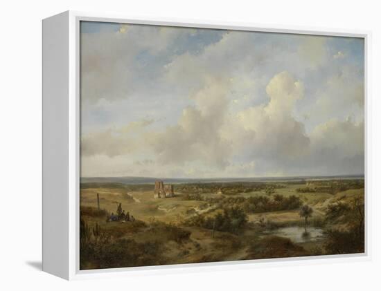 View of Haarlem-Andreas Schelfhout-Framed Stretched Canvas