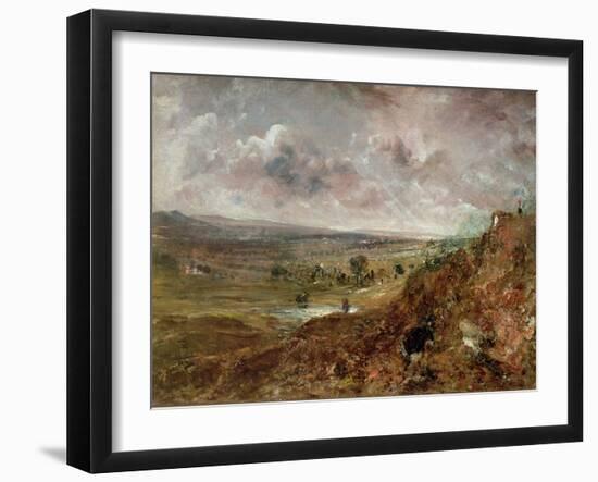 View of Hampstead Heath (Oil on Canvas)-John Constable-Framed Giclee Print