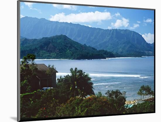 View of Hanalei Bay and Bali Hai from the Princeville Hotel, Kauai, Hawaii, USA-Charles Sleicher-Mounted Photographic Print