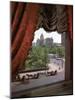 View of Handsome Cab Horse Drawn Carriages Outside the Plaza Hotel-Dmitri Kessel-Mounted Photographic Print