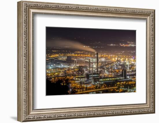 View of Hanging the Mountain Pfenning on the Fabric Area of the Voestalpine, Austria-Volker Preusser-Framed Photographic Print