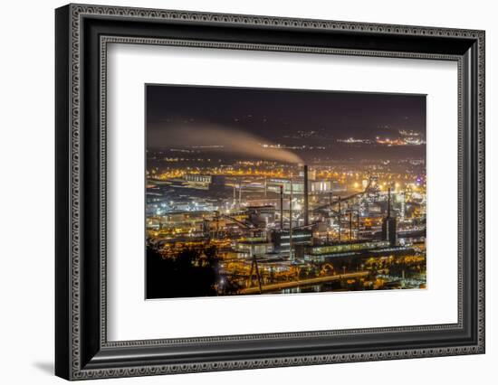 View of Hanging the Mountain Pfenning on the Fabric Area of the Voestalpine, Austria-Volker Preusser-Framed Photographic Print