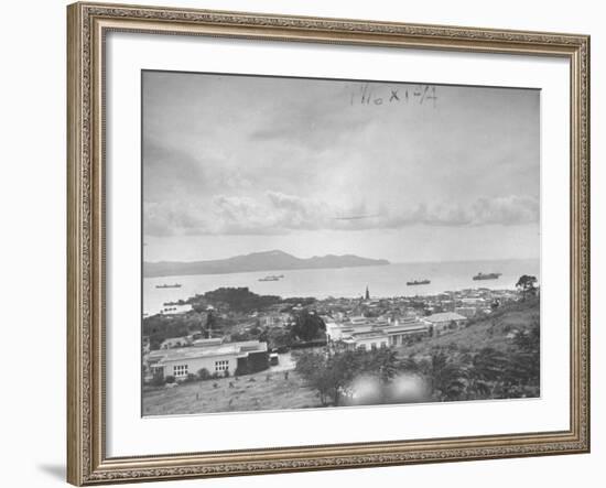 View of Harbor from Island of Martinique-David Scherman-Framed Premium Photographic Print