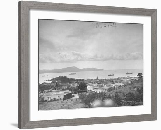 View of Harbor from Island of Martinique-David Scherman-Framed Premium Photographic Print