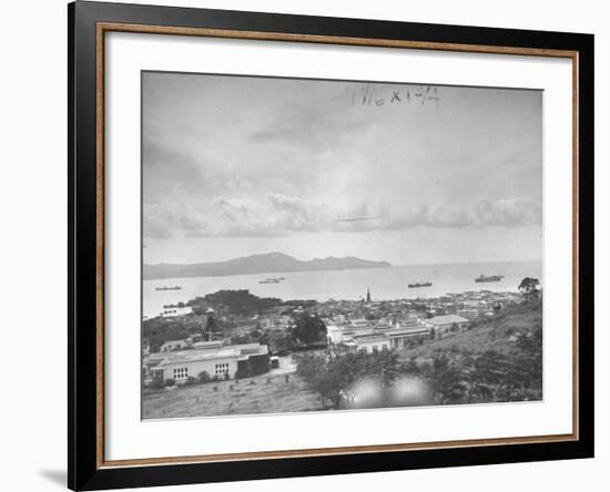 View of Harbor from Island of Martinique-David Scherman-Framed Premium Photographic Print