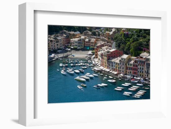 View of Harbour from Castle, Portofino, Genova (Genoa), Liguria, Italy, Europe-Frank Fell-Framed Photographic Print