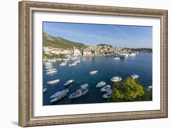 View of Harbour, Hvar Island, Dalmatia, Croatia, Europe-Frank Fell-Framed Photographic Print