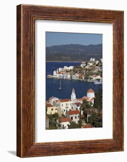 View of Harbour, Kastellorizo (Meis), Dodecanese, Greek Islands, Greece, Europe-Stuart Black-Framed Photographic Print