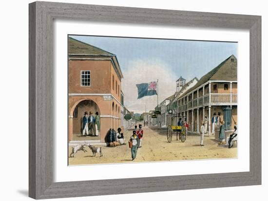 View of Harbour Street, Kingston, Jamaica-James Hakewill-Framed Giclee Print