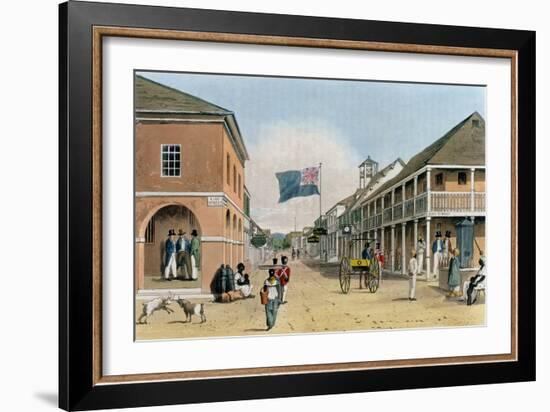 View of Harbour Street, Kingston, Jamaica-James Hakewill-Framed Giclee Print