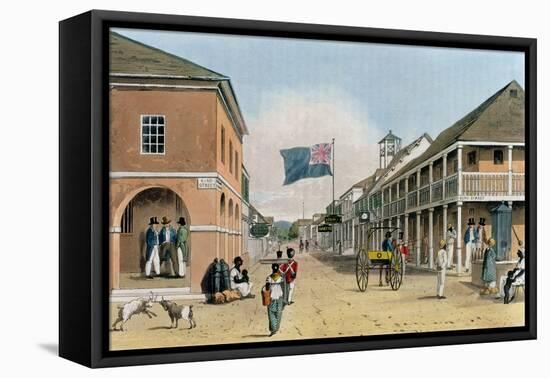 View of Harbour Street, Kingston, Jamaica-James Hakewill-Framed Premier Image Canvas