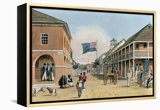 View of Harbour Street, Kingston, Jamaica-James Hakewill-Framed Premier Image Canvas