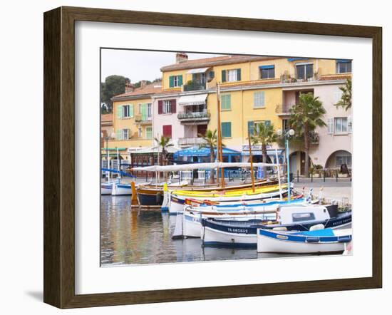 View of Harbour with Fishing and Leisure Boats, Sanary, Var, Cote d'Azur, France-Per Karlsson-Framed Photographic Print