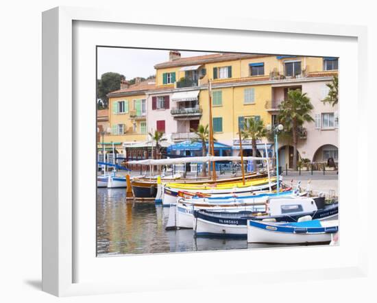 View of Harbour with Fishing and Leisure Boats, Sanary, Var, Cote d'Azur, France-Per Karlsson-Framed Photographic Print