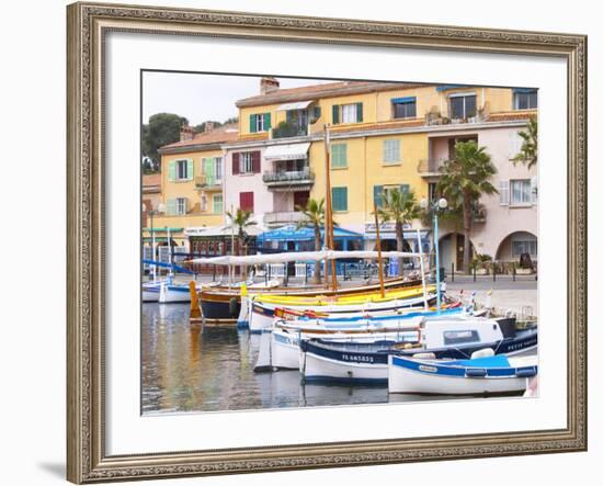 View of Harbour with Fishing and Leisure Boats, Sanary, Var, Cote d'Azur, France-Per Karlsson-Framed Photographic Print