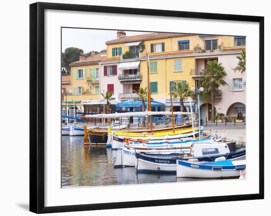 View of Harbour with Fishing and Leisure Boats, Sanary, Var, Cote d'Azur, France-Per Karlsson-Framed Photographic Print